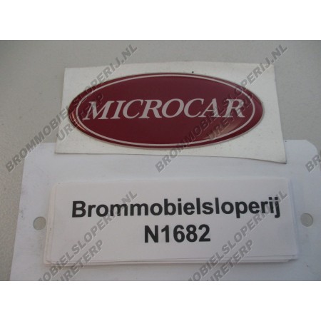 Sticker Microcar voor o.a. Virgo
