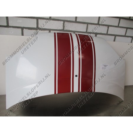 Motorkap Grecav Eke 505 XL ( wit met rode strepen)