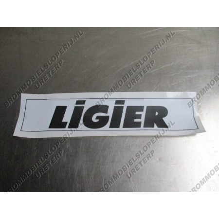 Sticker voorbumper Ligier na 2017 ( zwarte letters op witte sticker)