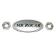 Logo Microcar tbv motorkap (grijs) Nieuw Origineel