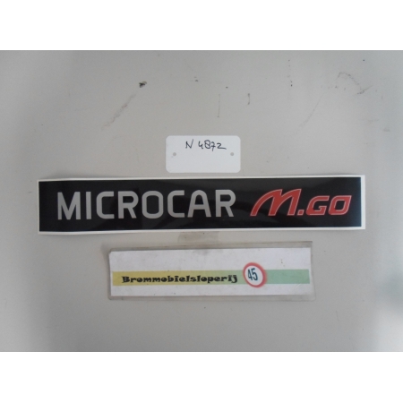 Sticker voorbumper Microcar M.Go ( Niet meer leverbaar !!)